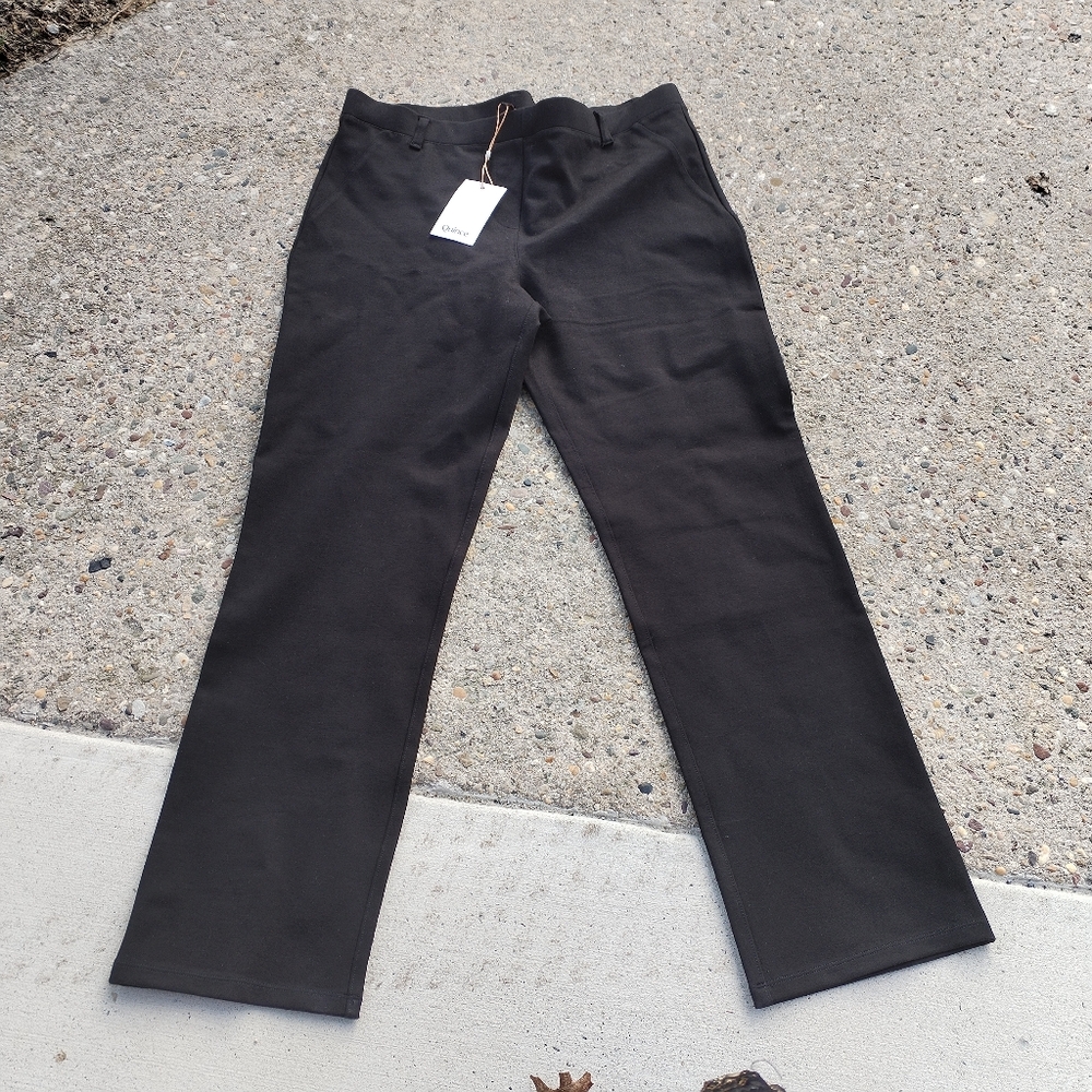 Quince Women Ultra Stretch Ponte Bootcut Pants Black L NWT